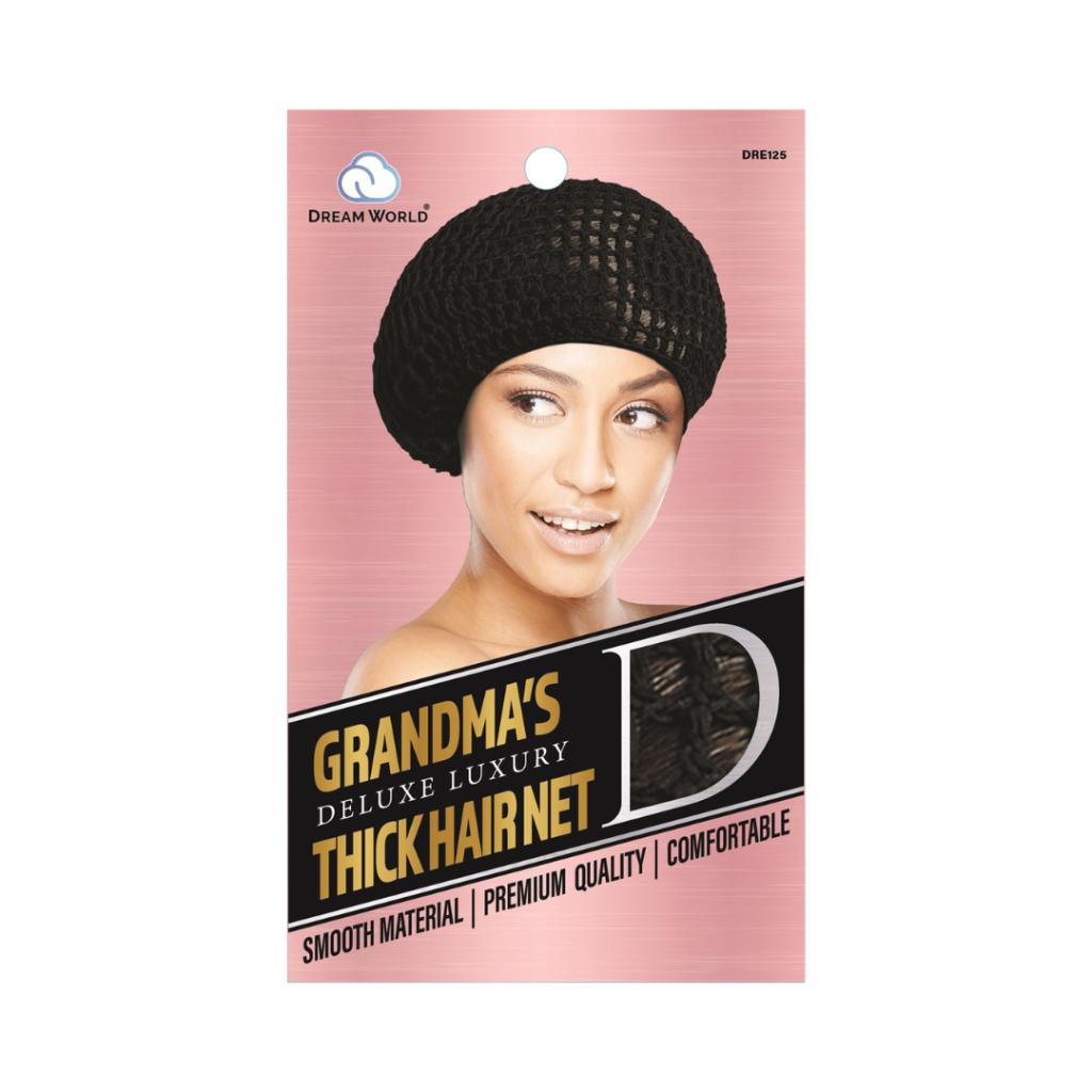 Черна предпазна мрежа за коса, Grandma's Original Thick Hair Net, Black 68г