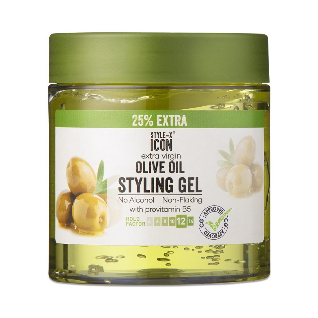 Гел за дълготрайна фиксация, блясък и гладкост, Style-X Olive Oil 525мл