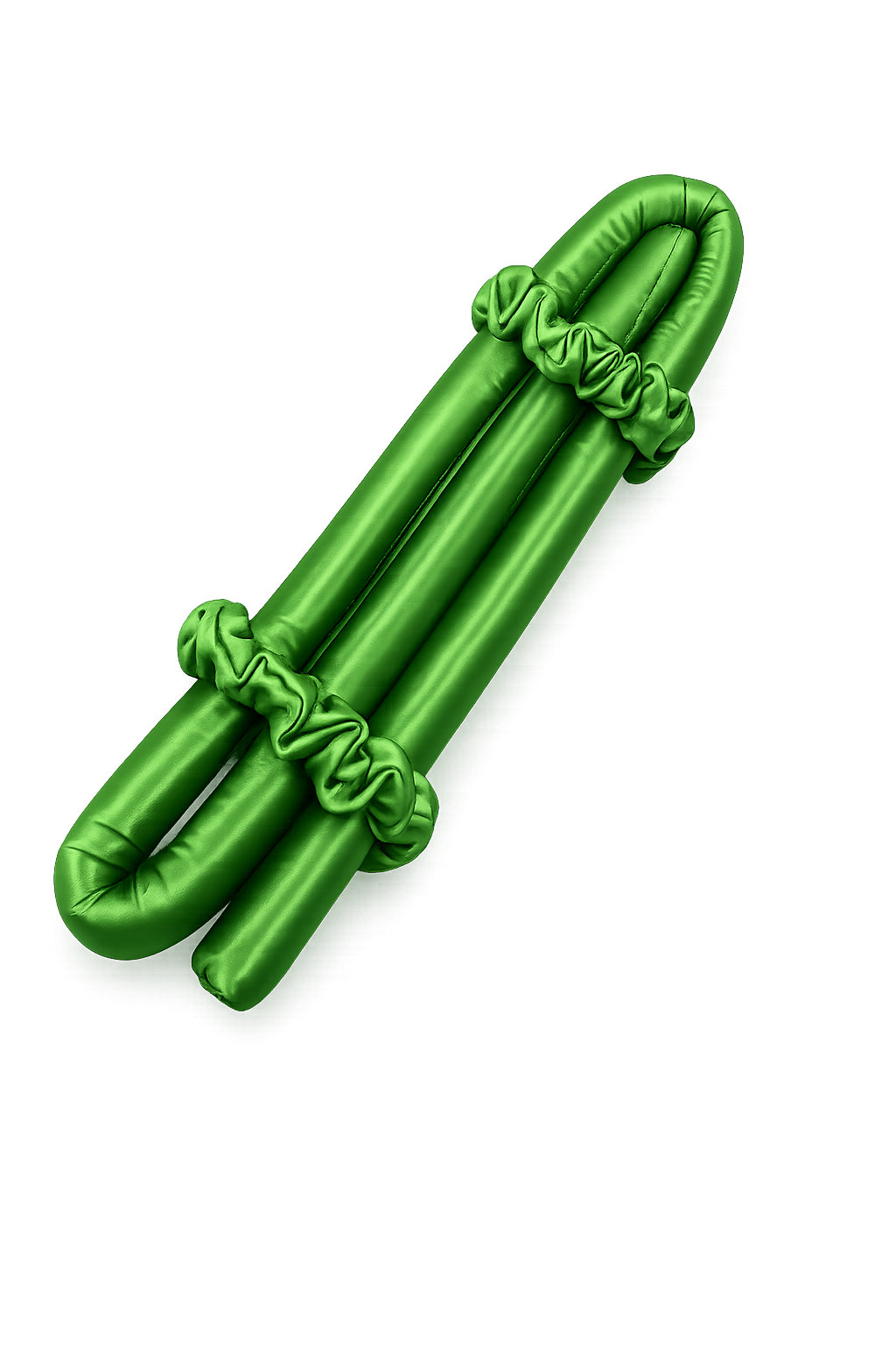 Копринен "макарон" за къдрене без топлина, 100% Mulberry Silk, Grass Green
