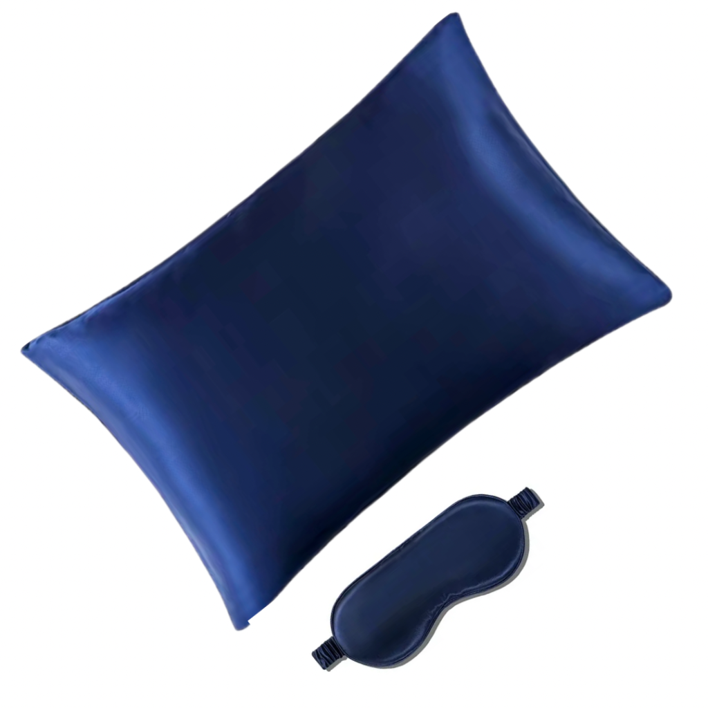 Копринена калъфка от 100% Mulberry Silk с подарък, Deep Tide Blue 50х60см