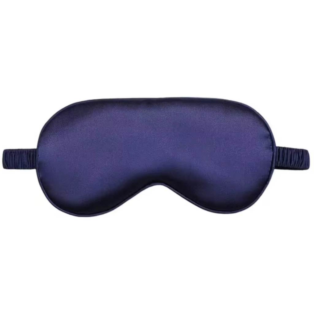 Маска за очи от естествена коприна, 100% Mulberry Silk, Deep Tide Blue